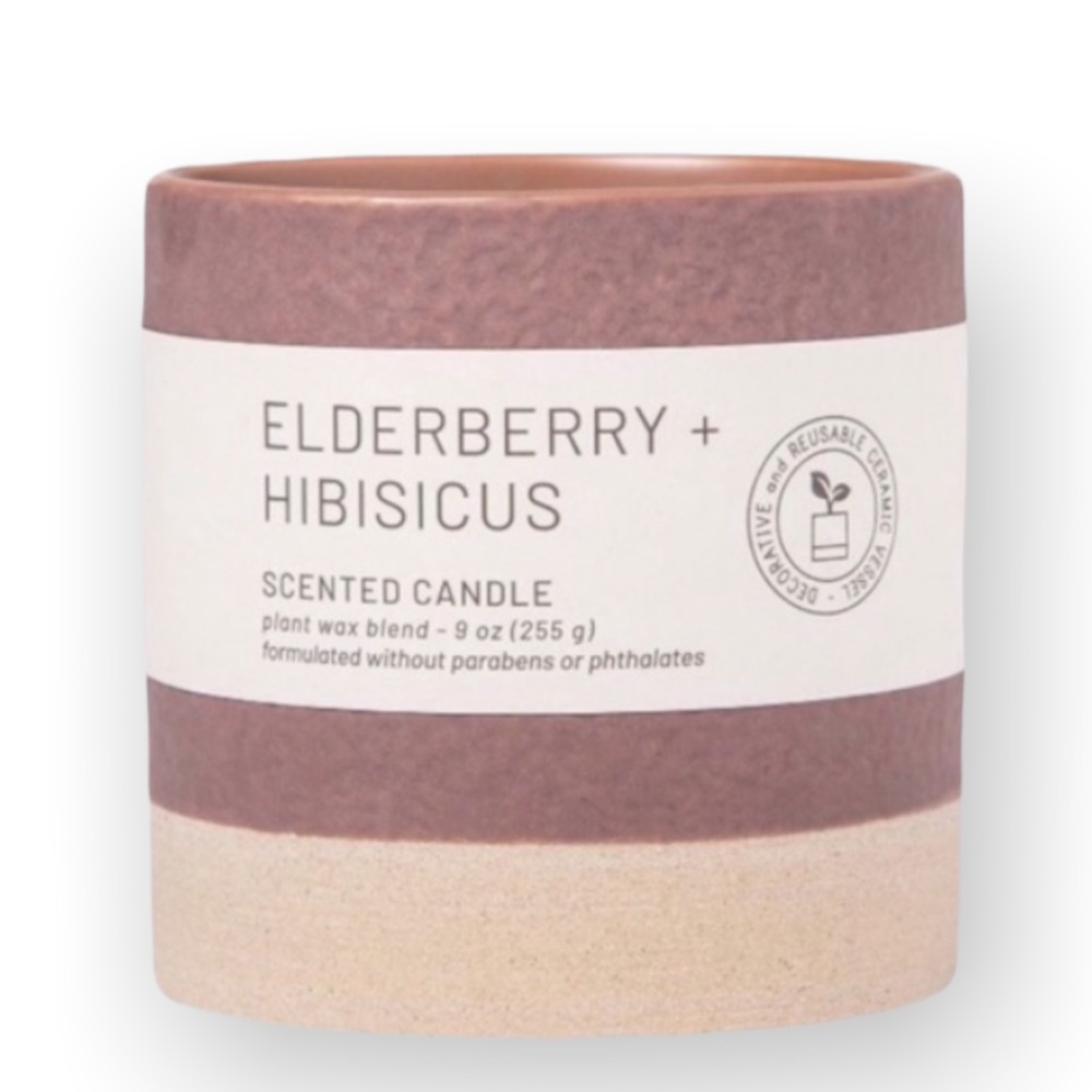 Project 62 Wellness Ceramic Elderberry and Hibiscus Scented Candle 9 oz. - Picture 1 of 4